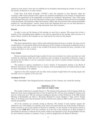 lowe's Proxy Statement 2006