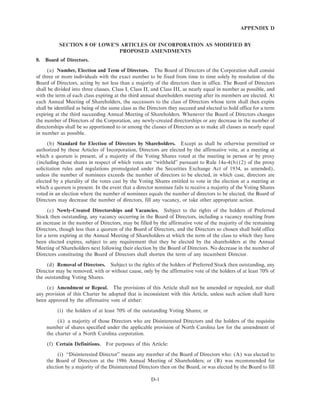 lowe's Proxy Statement 2006