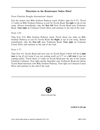 lowe's Proxy Statement 2006