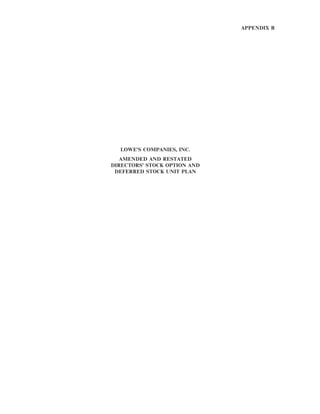 lowe's Proxy Statement 2005