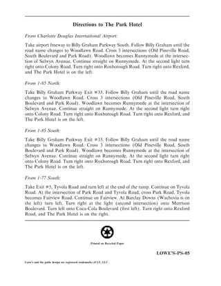 lowe's Proxy Statement 2005