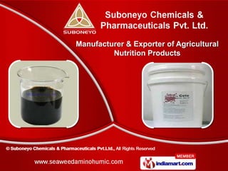 Manufacturer & Exporter of Agricultural
         Nutrition Products
 