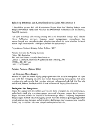 TIK SMA Kelas 12 Semester 1