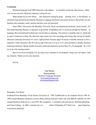 San Myanmar Proposal