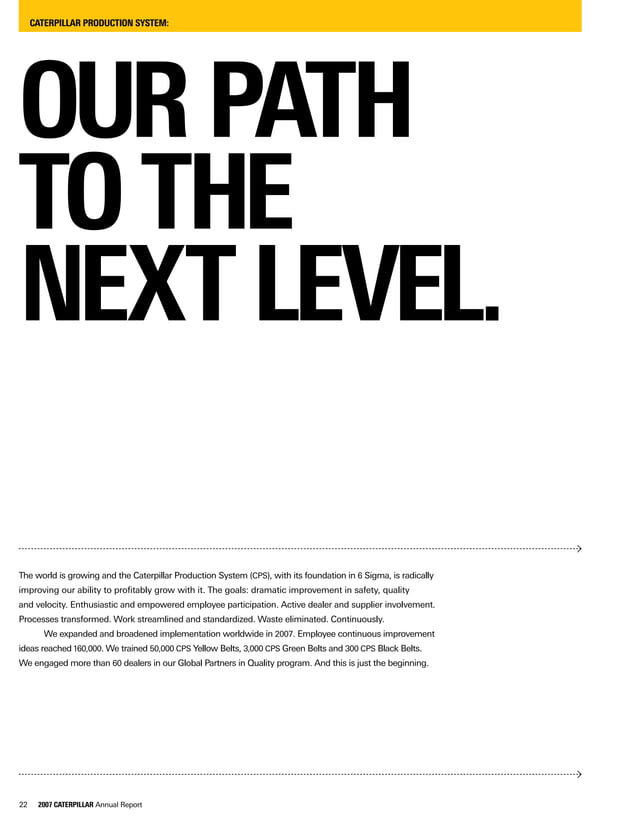 Caterpillar Production System Our Path to the Next Level PDF