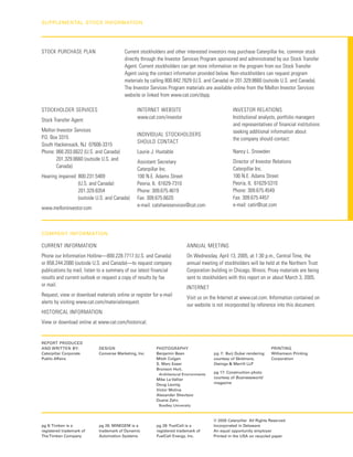» • 2004 Caterpillar Inc. Annual Report