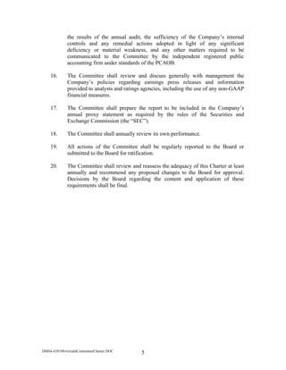 Audit Committee Charter
