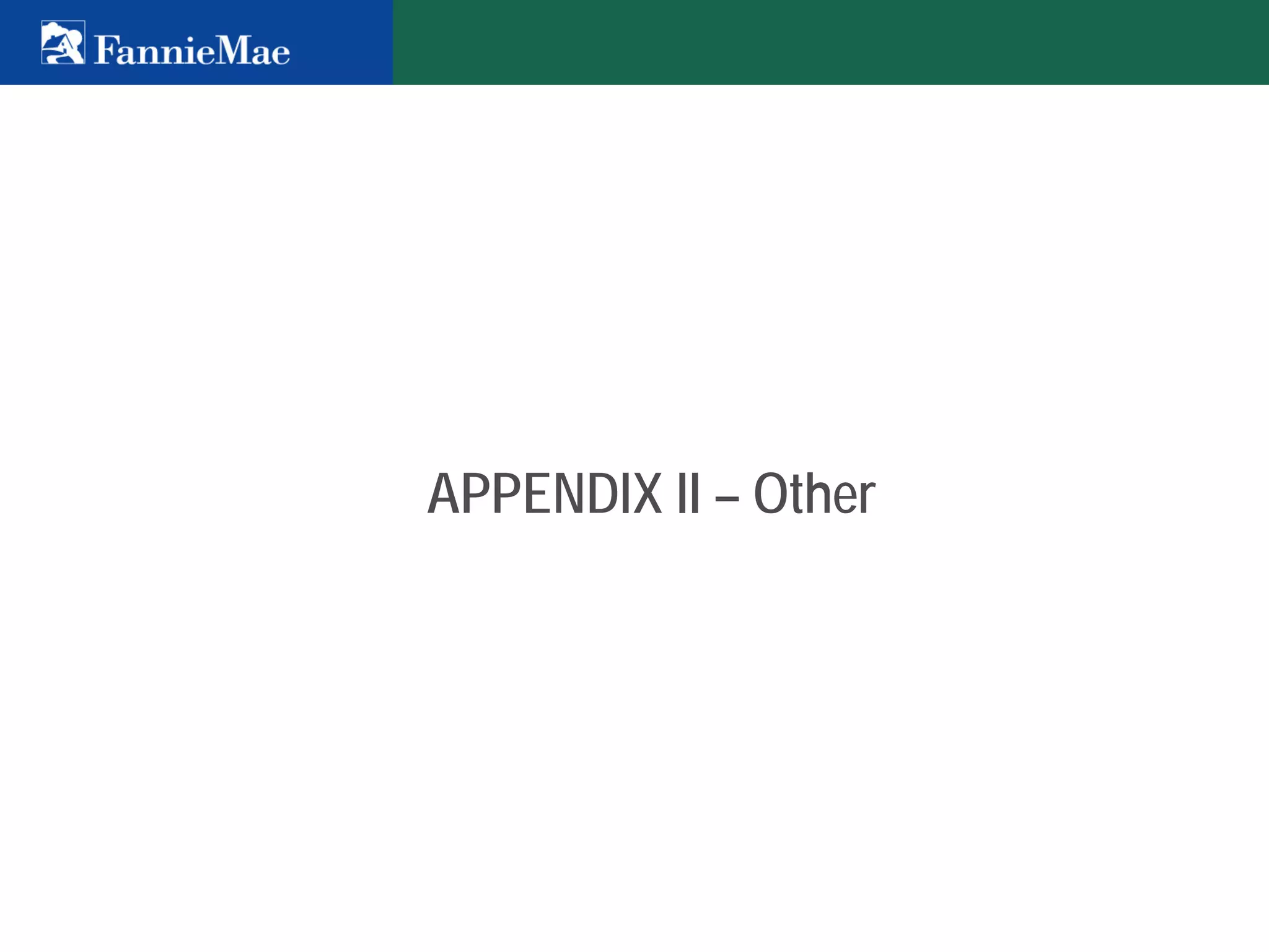 fannie mae Investor Summary