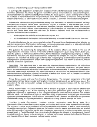 fannie mae Proxy Statement 2001