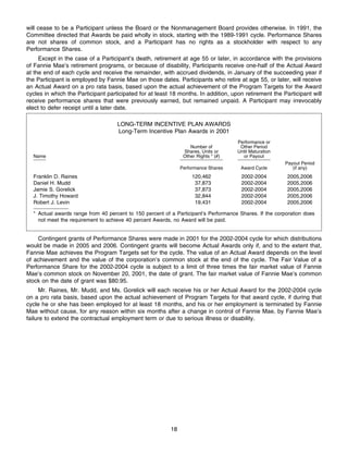 fannie mae Proxy Statement 2001