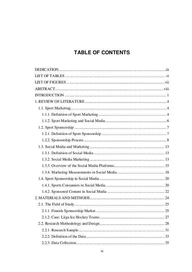 Dissertation on sports sponsorship