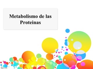 Metabolismo de las
Proteinas
 