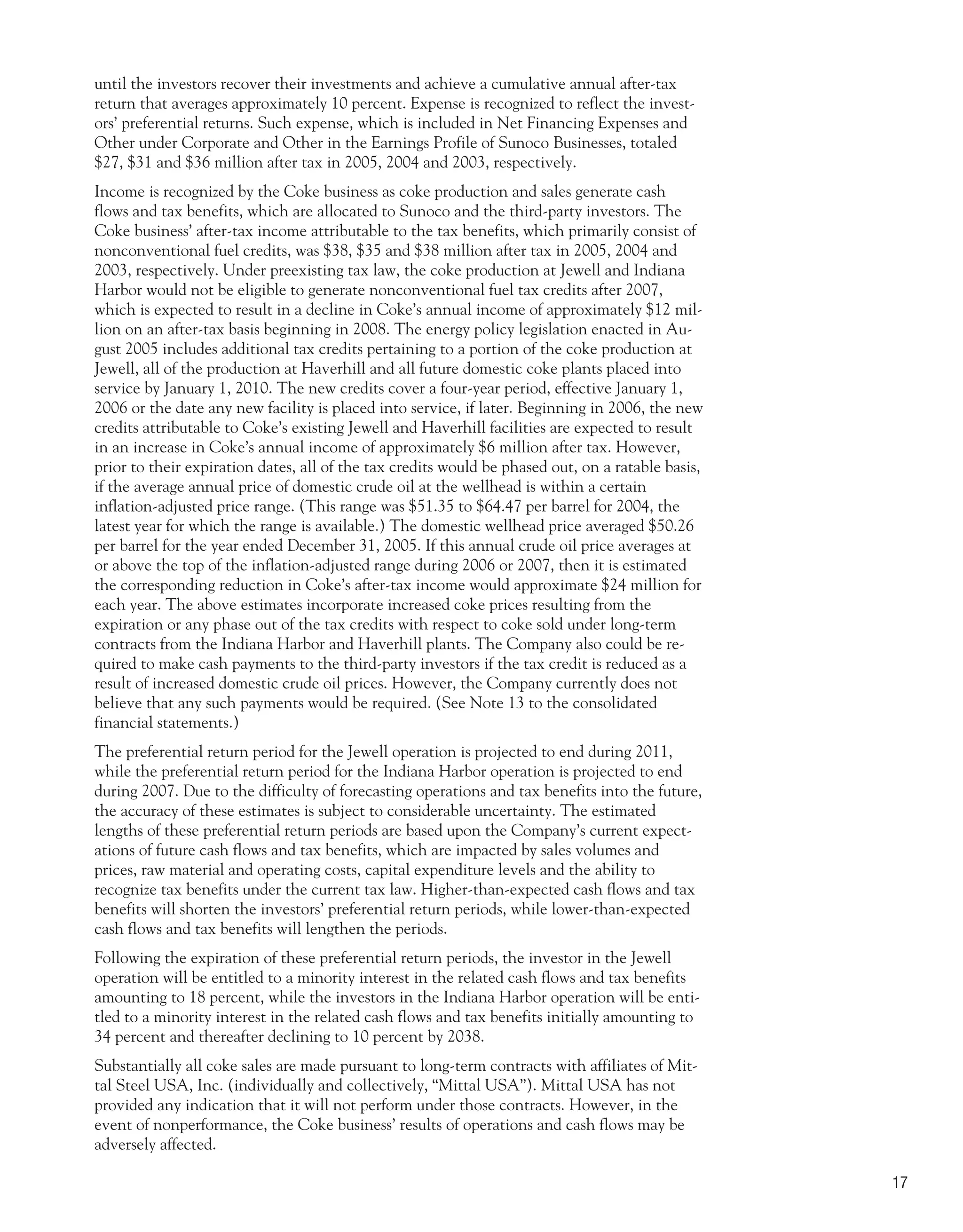 sunoco 2005 Annual Report