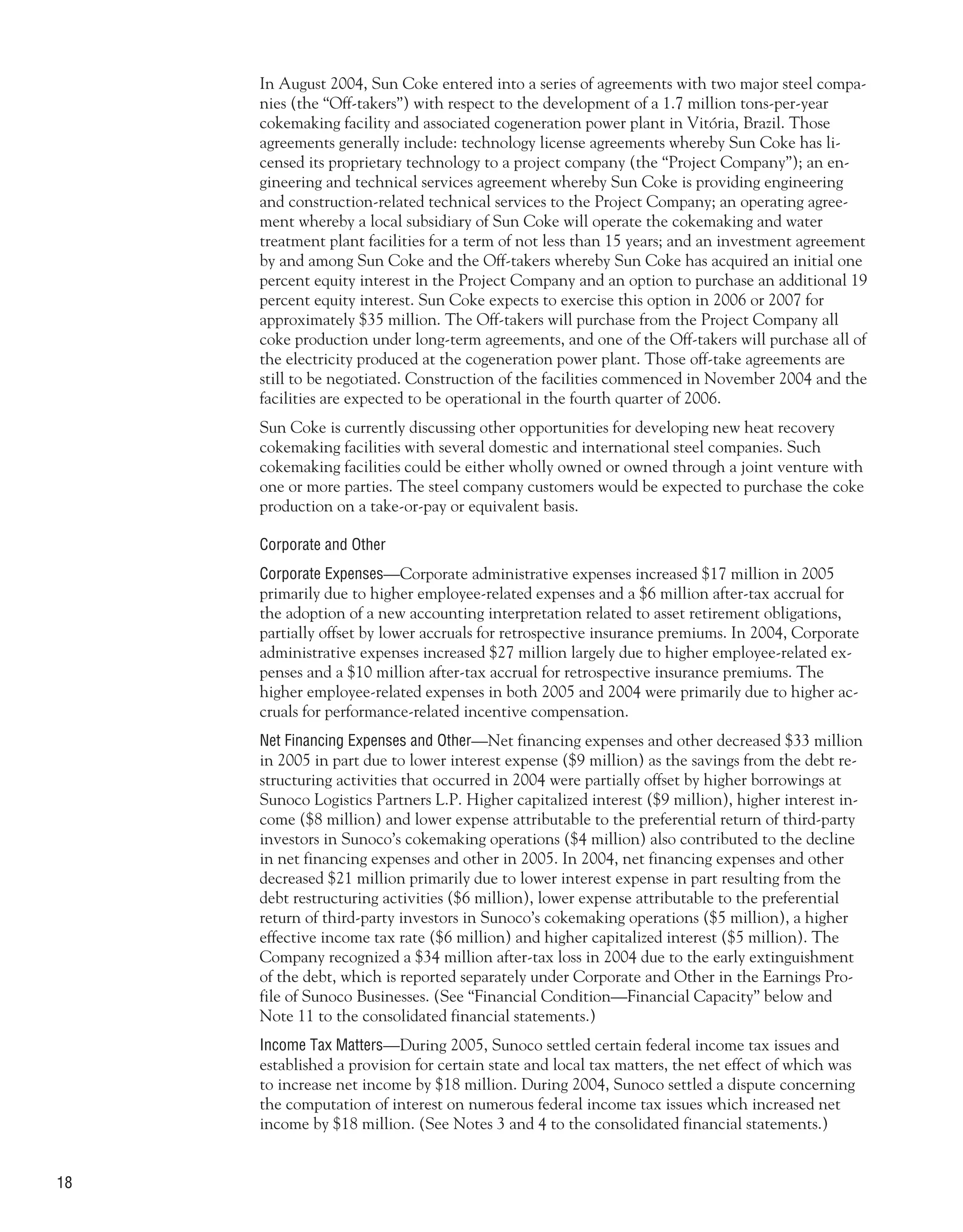 sunoco 2005 Annual Report