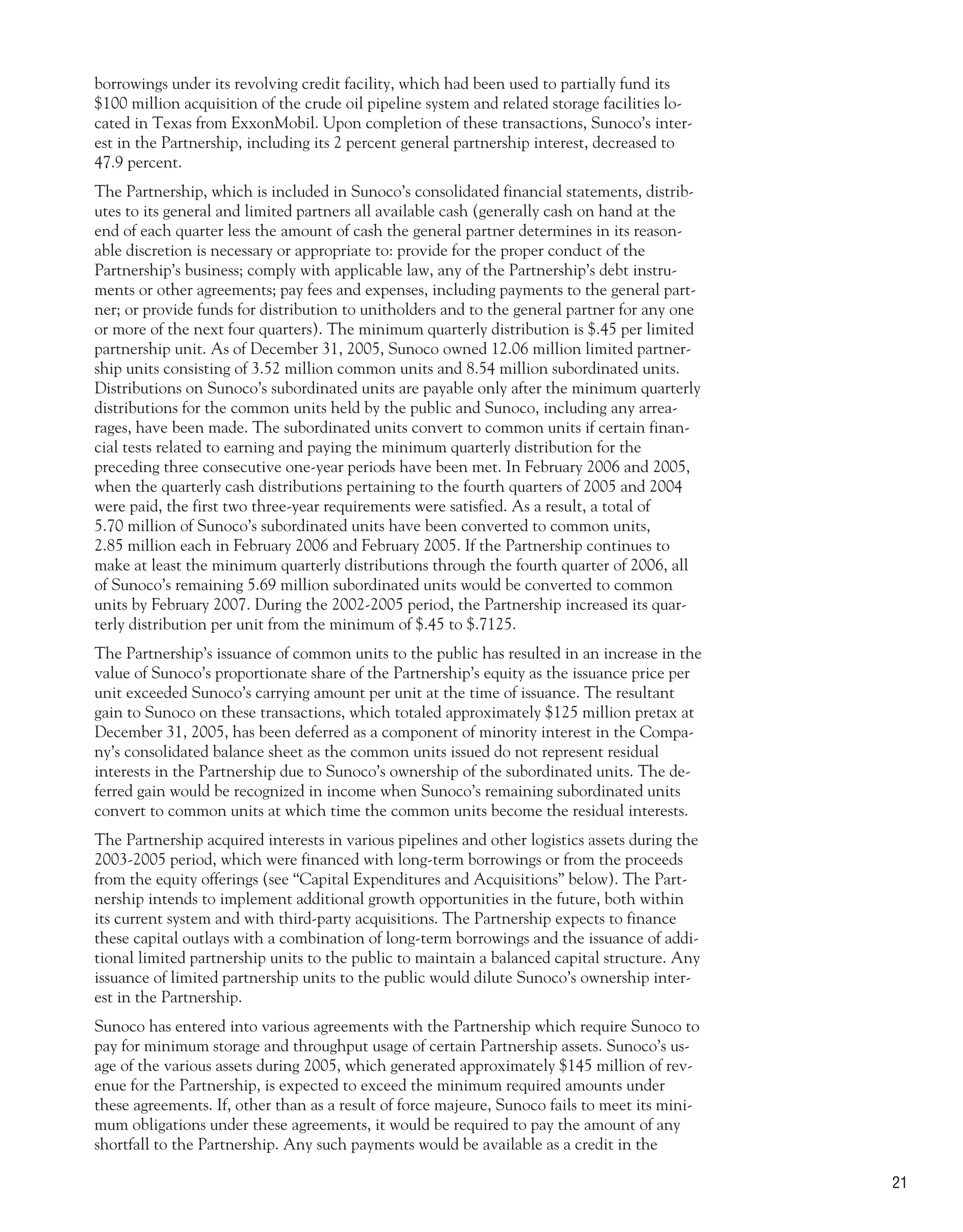 sunoco 2005 Annual Report