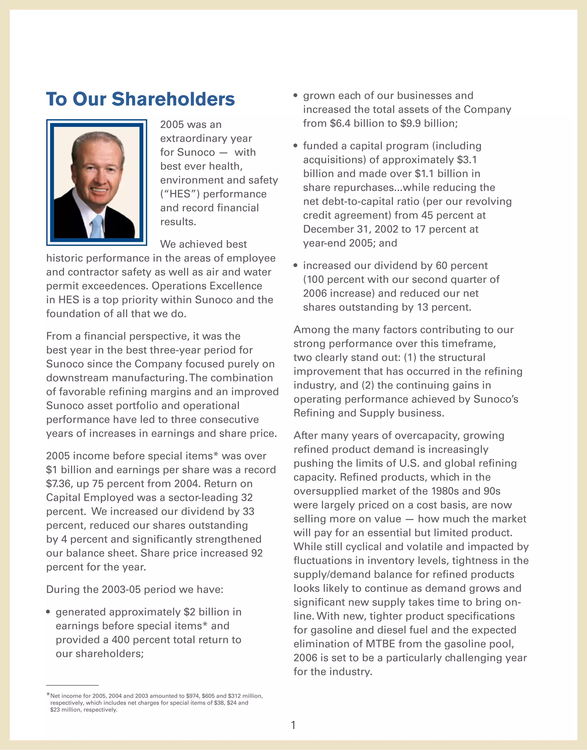 sunoco 2005 Annual Report