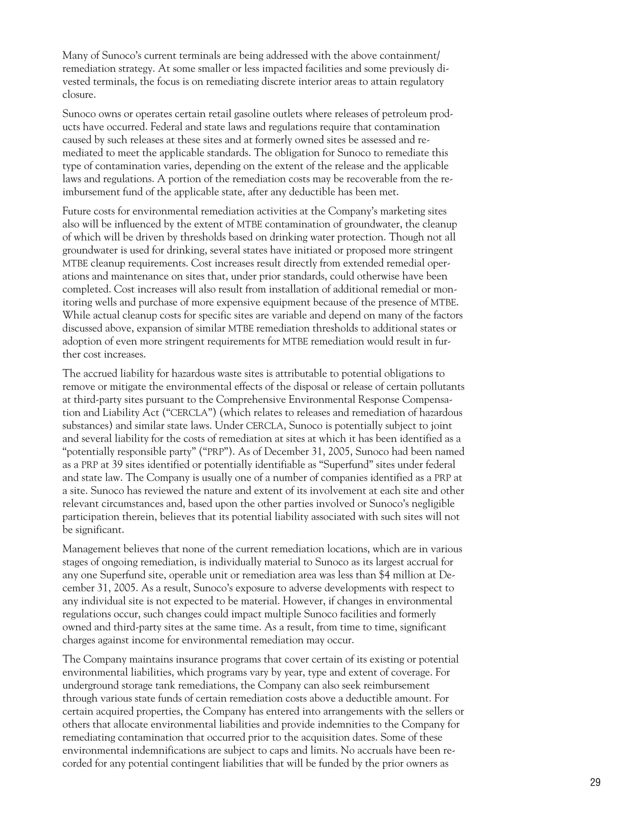 sunoco 2005 Annual Report