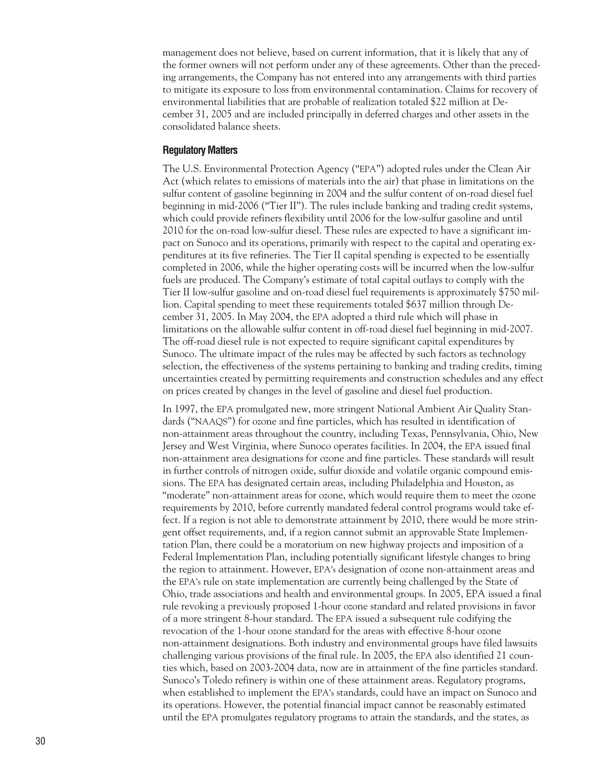 sunoco 2005 Annual Report