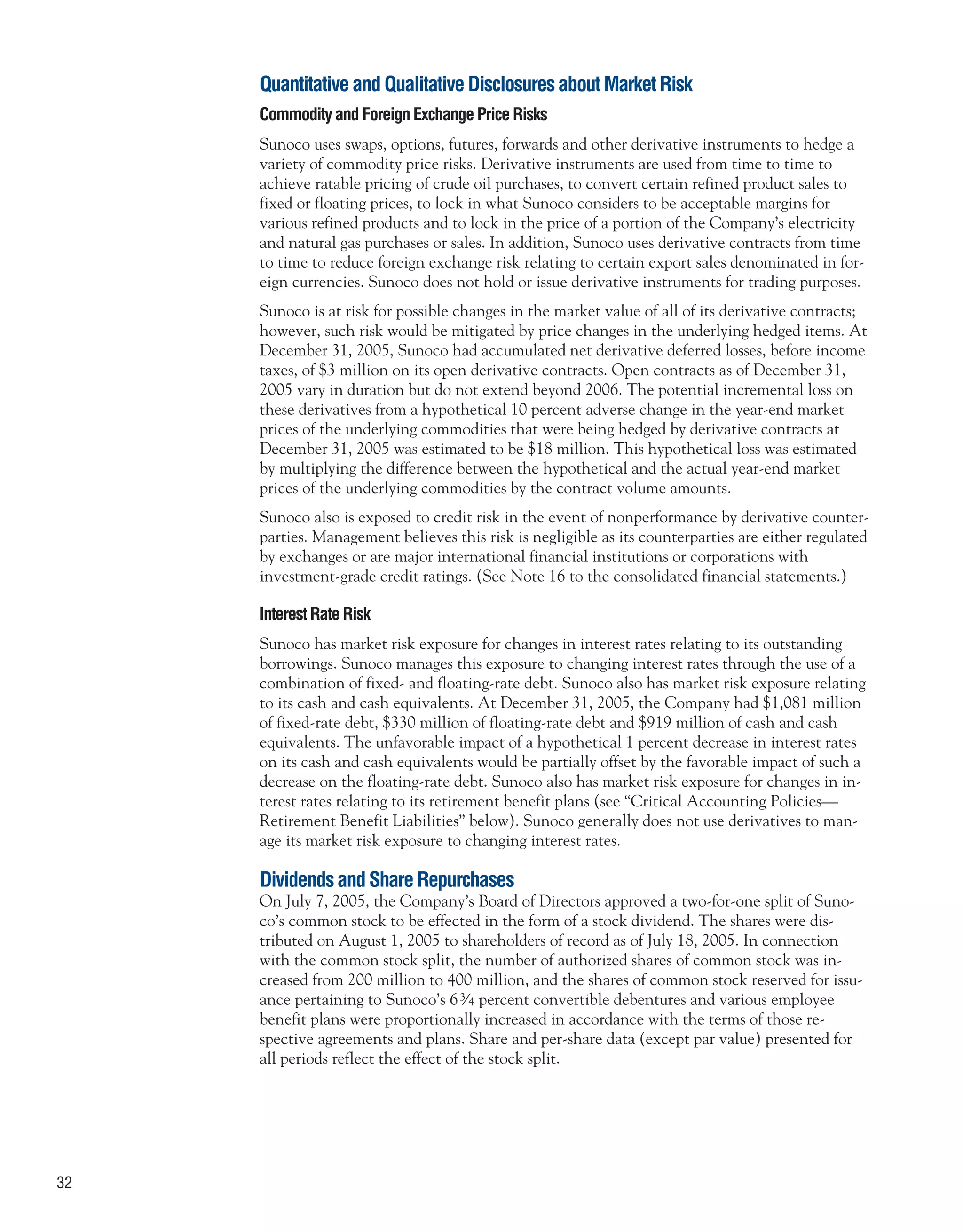 sunoco 2005 Annual Report