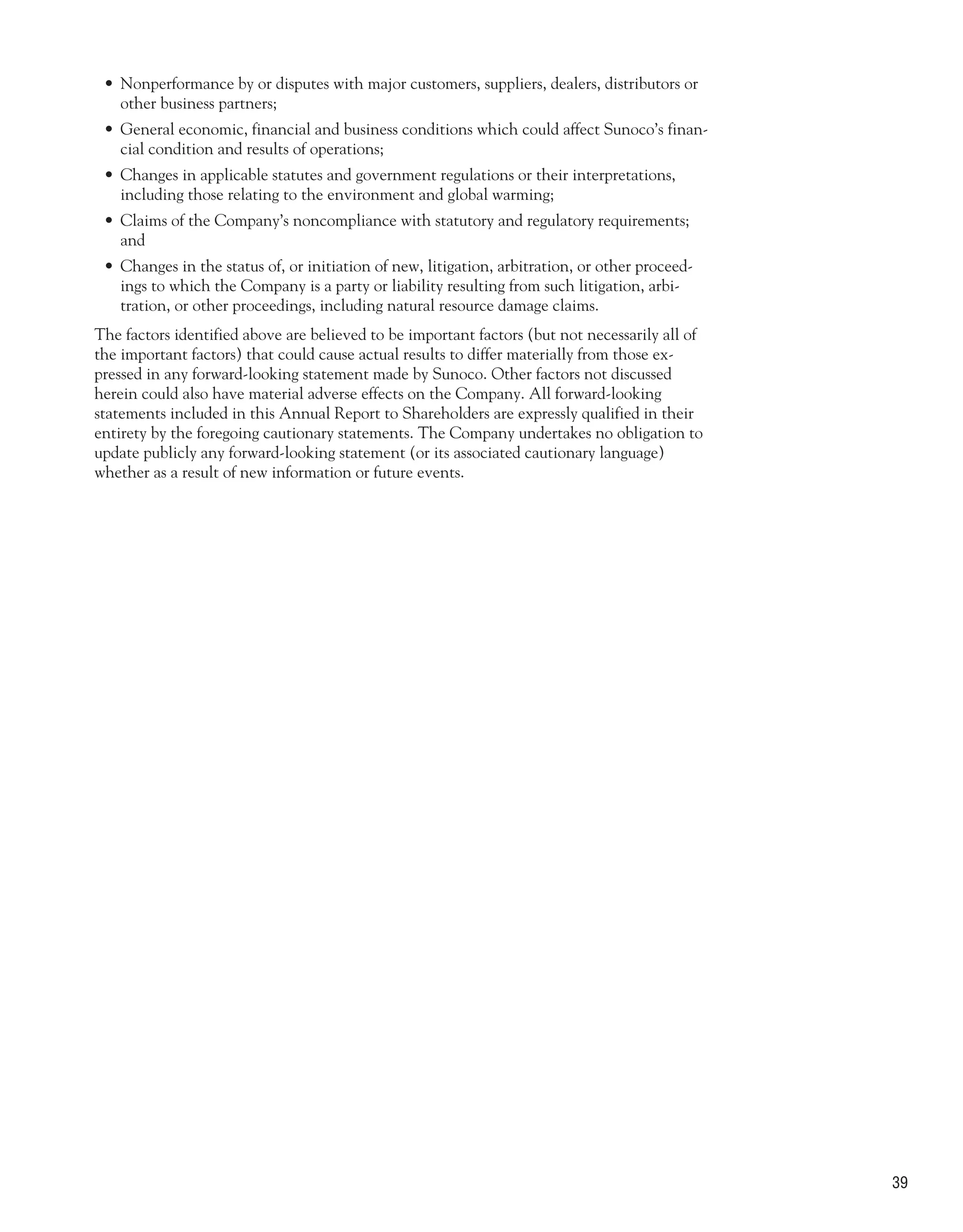 sunoco 2005 Annual Report