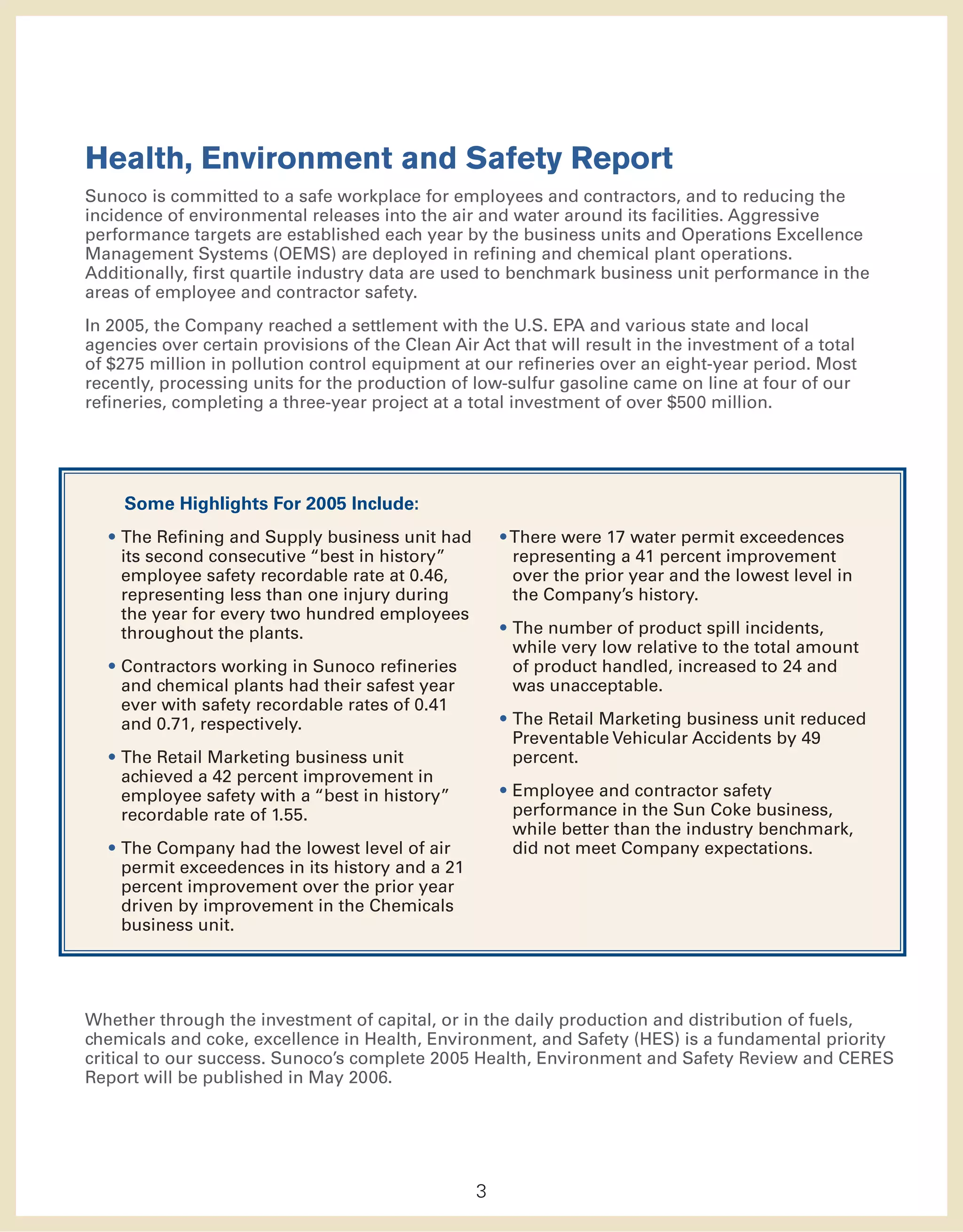 sunoco 2005 Annual Report