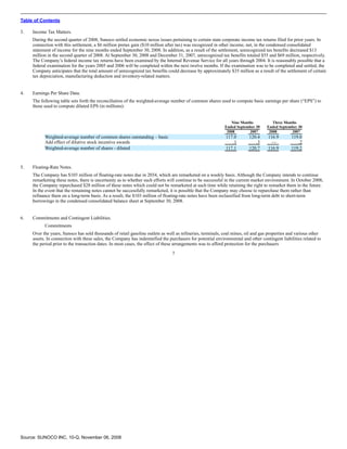sunoco Quarterly Reports2008 3rd