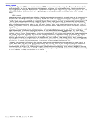 sunoco Quarterly Reports2008 3rd