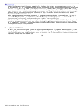 sunoco Quarterly Reports2008 3rd