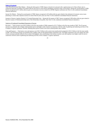 sunoco Quarterly Reports2008 3rd