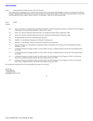 sunoco Quarterly Reports2008 3rd