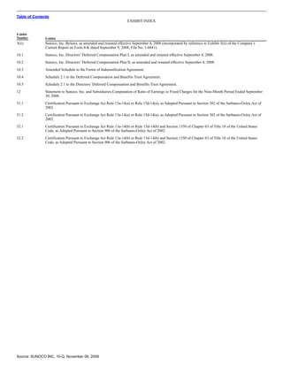 sunoco Quarterly Reports2008 3rd