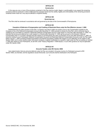 sunoco Quarterly Reports2008 3rd