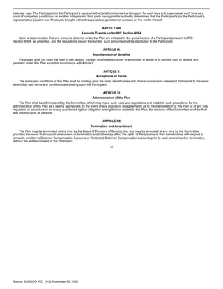 sunoco Quarterly Reports2008 3rd