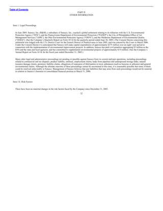 sunoco Quarterly Reports 2006 1st