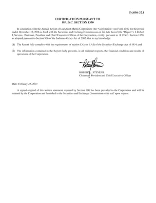 lockheed martin 2006 Annual Report