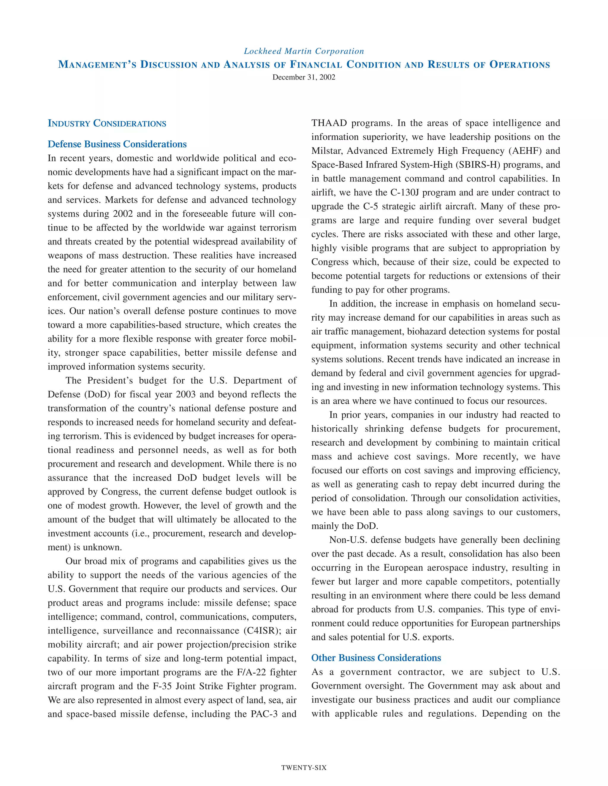 lockheed martin 2002 Annual Report