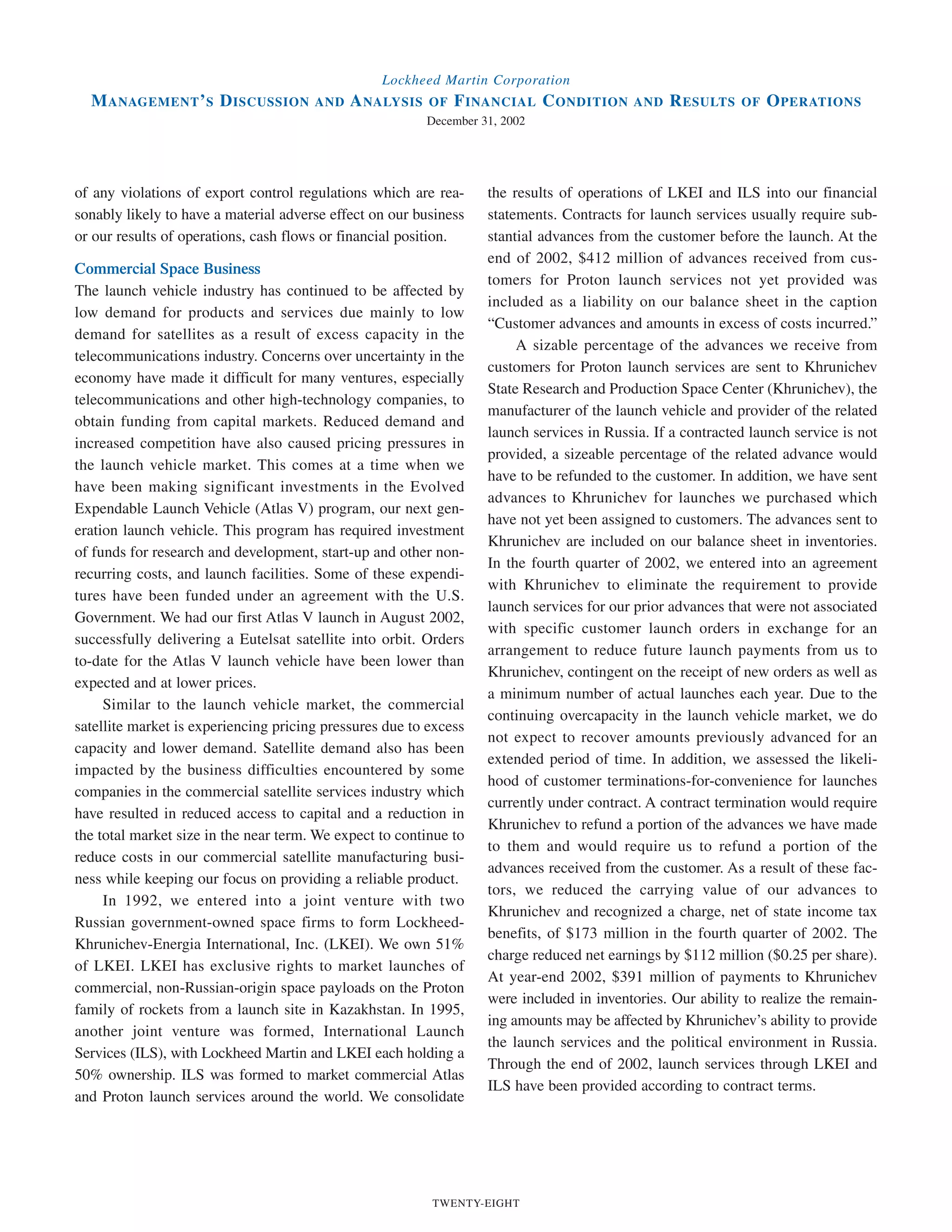 lockheed martin 2002 Annual Report