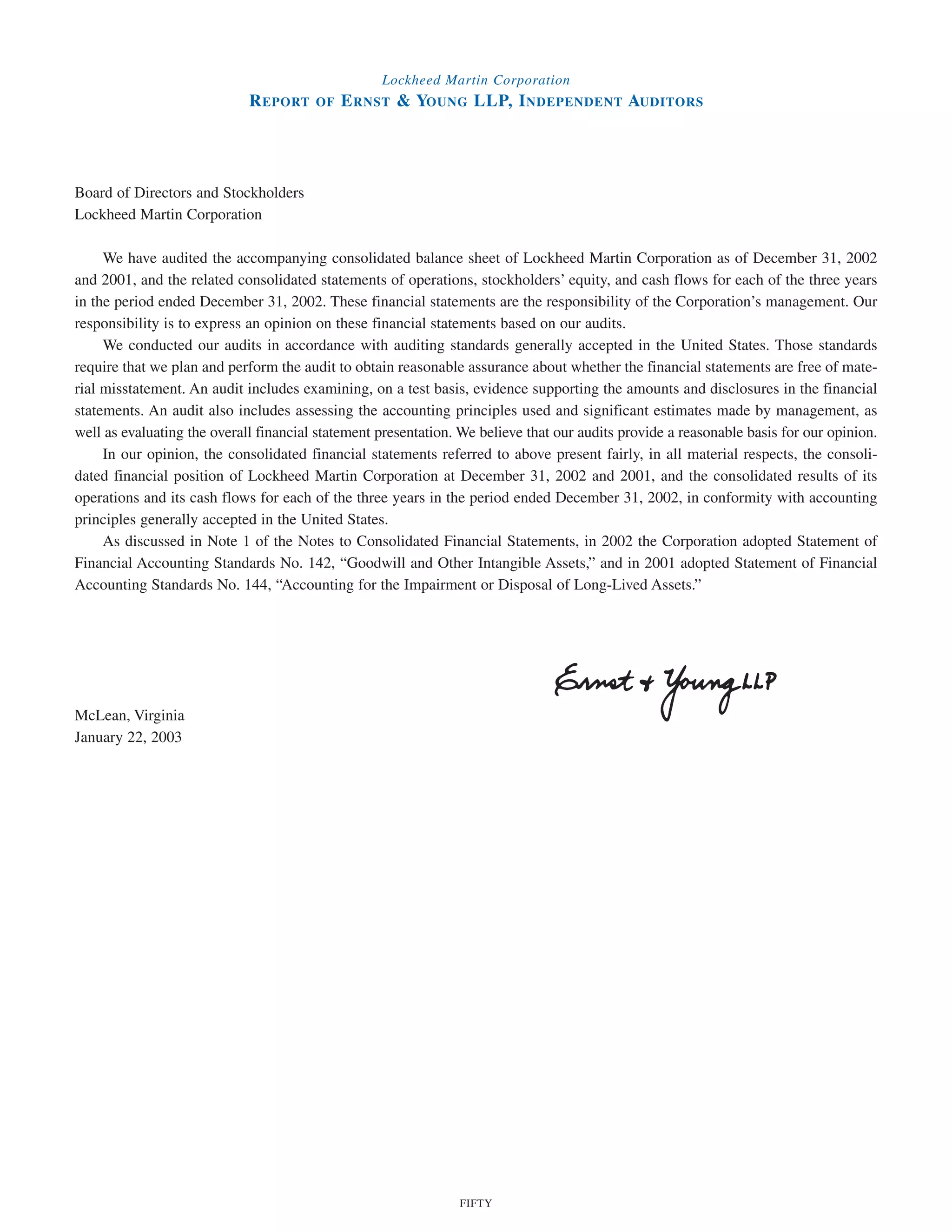 lockheed martin 2002 Annual Report