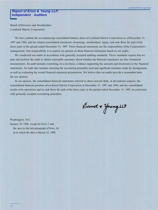 lockheed martin 1997 Annual Report