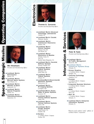 Thomas Reed Lockheed Martin lockheed martin 1996 Annual Report | PDF
