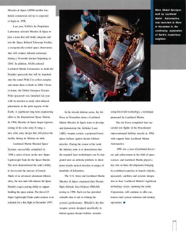 lockheed martin 1996 Annual Report