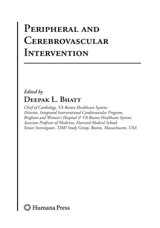 Peripheral and Cerebrovascular Intervention 1st Edition Vijay Nambi Md ...