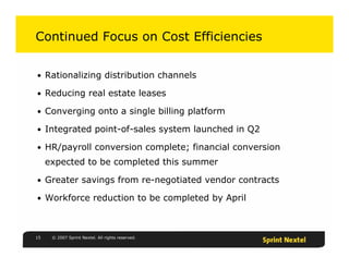 sprint nextel Quarterly Presentations 2006 4th 
