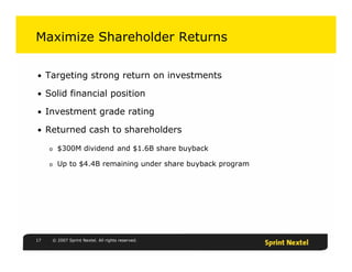 sprint nextel Quarterly Presentations 2006 4th 