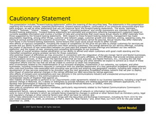 sprint nextel Quarterly Presentations 2006 4th 