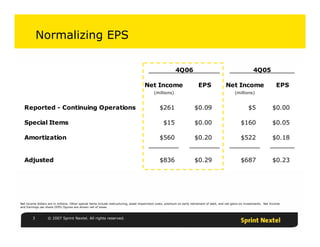 sprint nextel Quarterly Presentations 2006 4th 