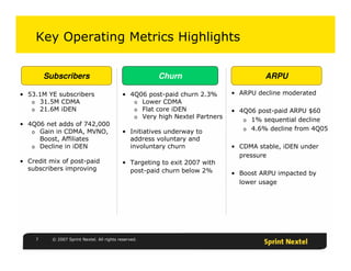 sprint nextel Quarterly Presentations 2006 4th 