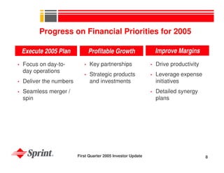 sprint nextel Quarterly Presentations 2005 1st