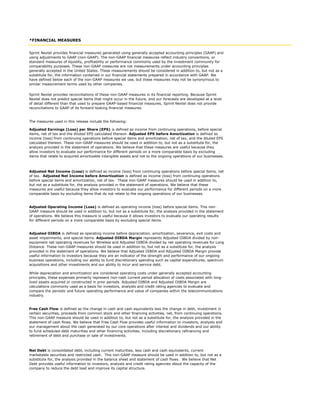  	Conforming Wireless P&L for 12 Months Ending 9/30/07