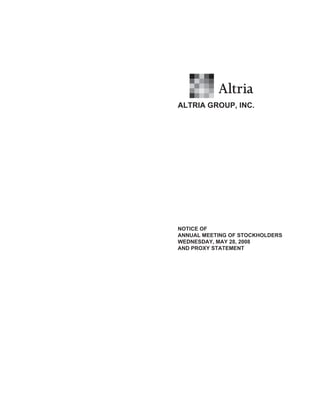 2008 Altria Proxy Statement